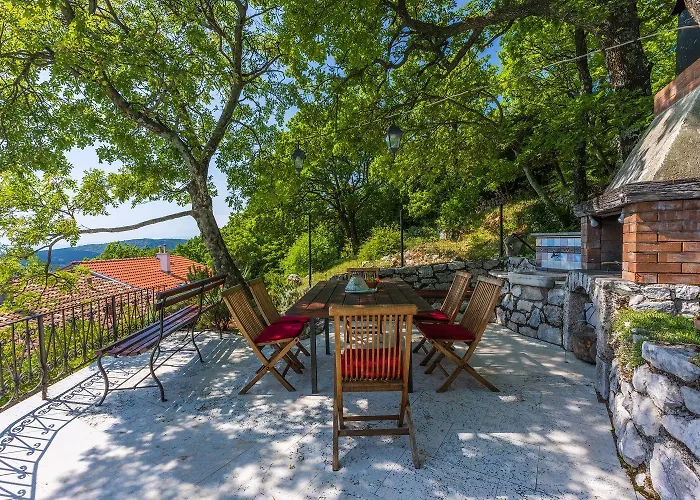 Hundefreundliche Mit Meerblick, Privatpool, Mediterranem Garten Grižane