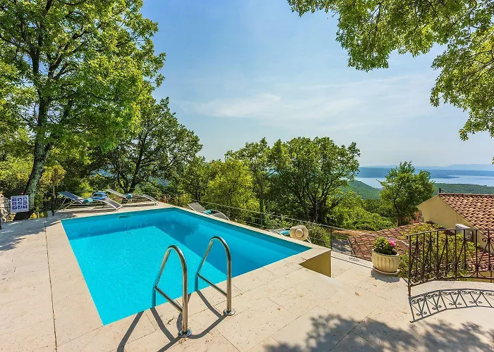 Hundefreundliche Mit Meerblick, Privatpool, Mediterranem Garten * Grižane